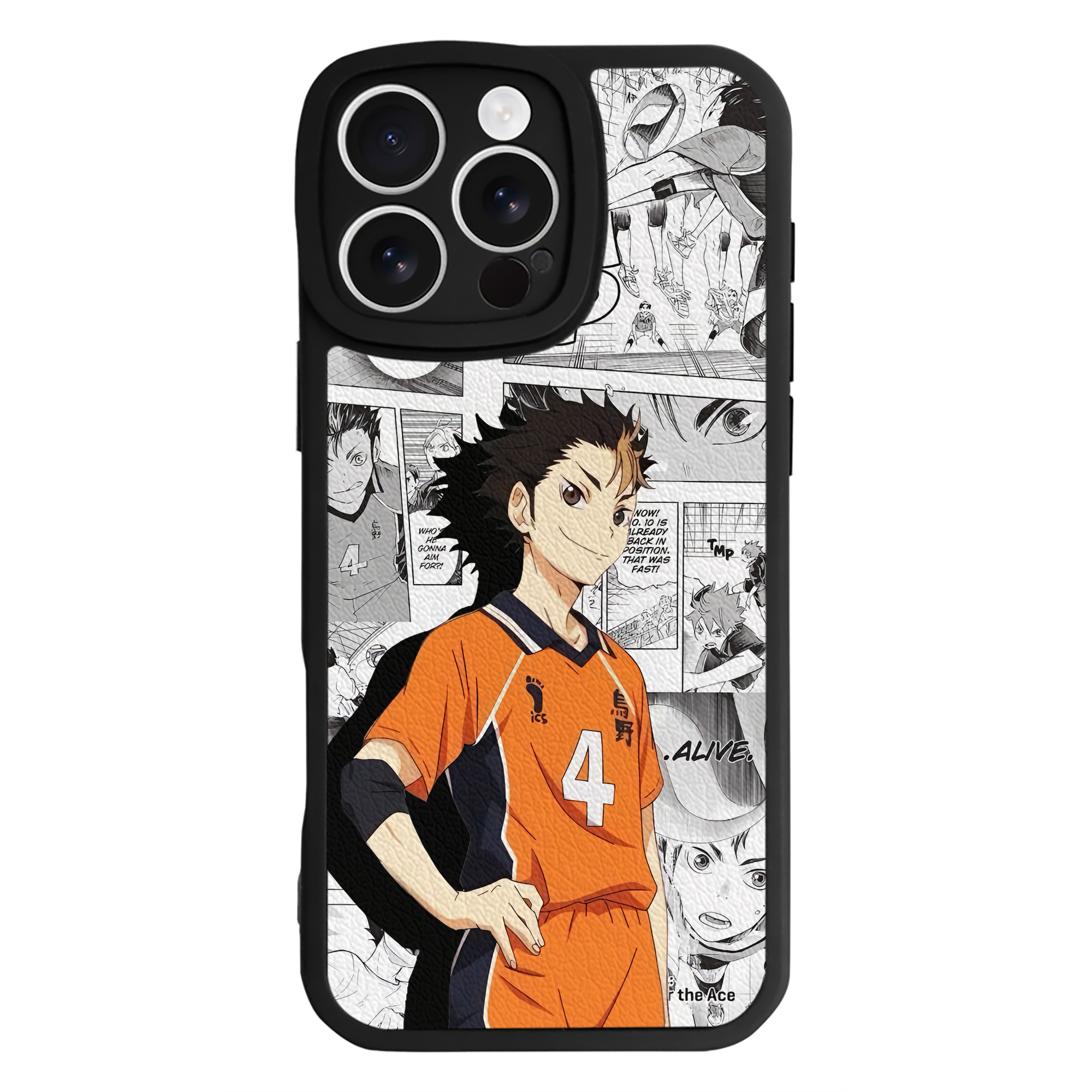 （画像用） ハイキュー!! Haikyu!! 【iPhone 16シリーズ対応】シリコンスマホケース（レザー調） 材質：シリコン